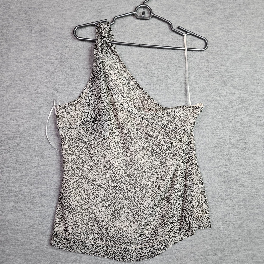 IVANKA TRUMP Women's Animal Print Off One Shoulder Top Size M